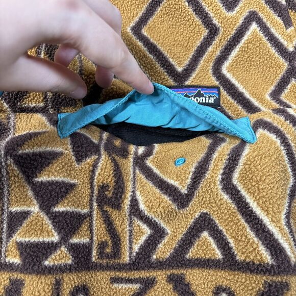 Patagonia Synchilla Snap-T Pullover Men's Size Small Montana Siete Bear Brown - Picture 7 of 16